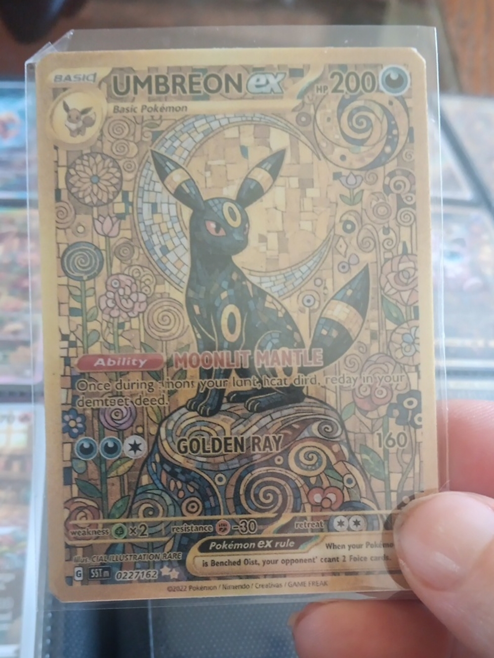 Pokemon Umbreon ex Gold and Black Foil Card